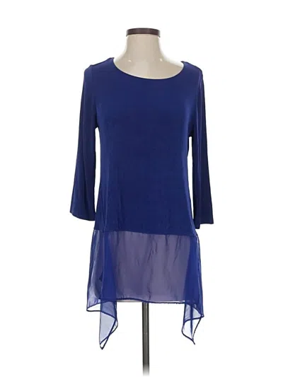 Pre-owned Travelers By Chico's Casual Dress In Blue