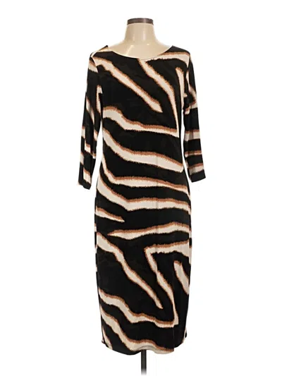 Pre-owned Travelers By Chico's Casual Dress In Brown