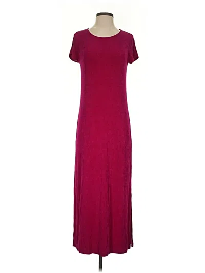 Pre-owned Travelers By Chico's Casual Dress In Burgundy