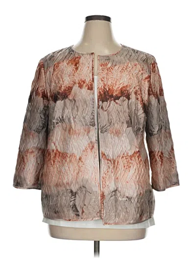 Travelers By Chico's Faux Fur Jacket In Gray