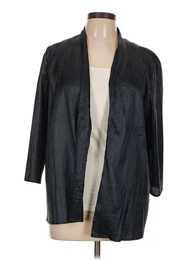 Pre-owned Travelers By Chico's Kimono In Black