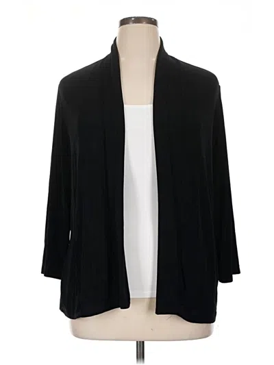 Pre-owned Travelers By Chico's Kimono In Black