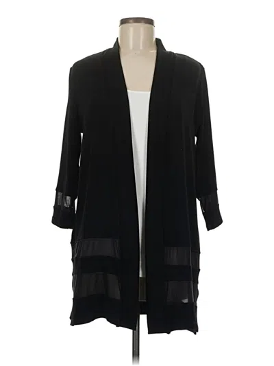 Pre-owned Travelers By Chico's Kimono In Black