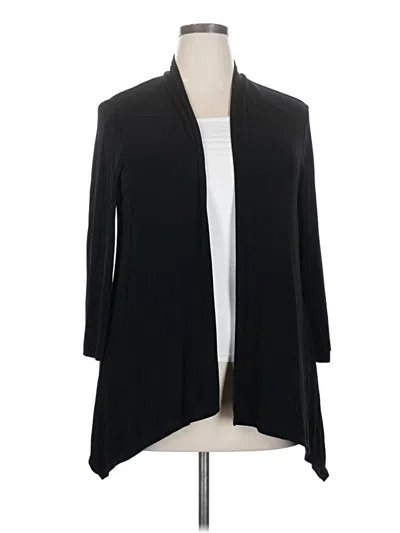 Pre-owned Travelers By Chico's Kimono In Black