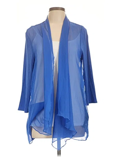 Pre-owned Travelers By Chico's Kimono In Blue