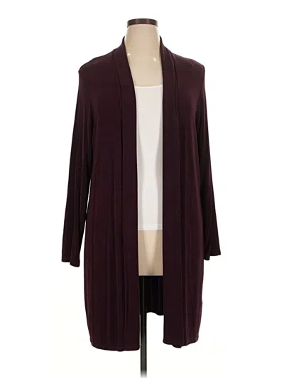 Pre-owned Travelers By Chico's Kimono In Burgundy
