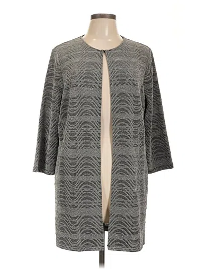 Pre-owned Travelers By Chico's Kimono In Gray