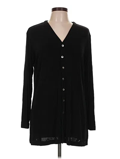 Pre-owned Travelers By Chico's Long Sleeve Blouse In Black
