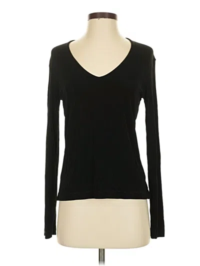 Pre-owned Travelers By Chico's Long Sleeve T-shirt In Black