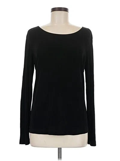 Pre-owned Travelers By Chico's Long Sleeve T-shirt In Black
