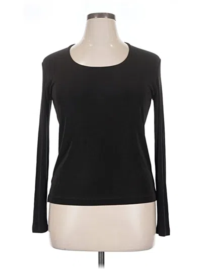 Pre-owned Travelers By Chico's Long Sleeve T-shirt In Black