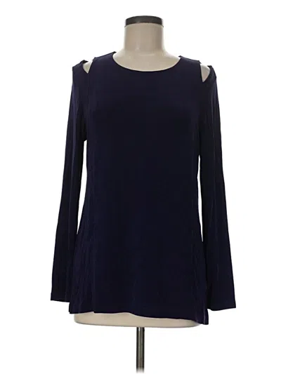 Pre-owned Travelers By Chico's Long Sleeve T-shirt In Blue