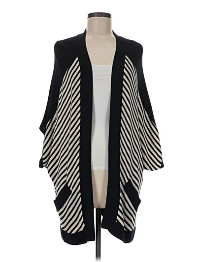 Pre-owned Travelers By Chico's Poncho In Black