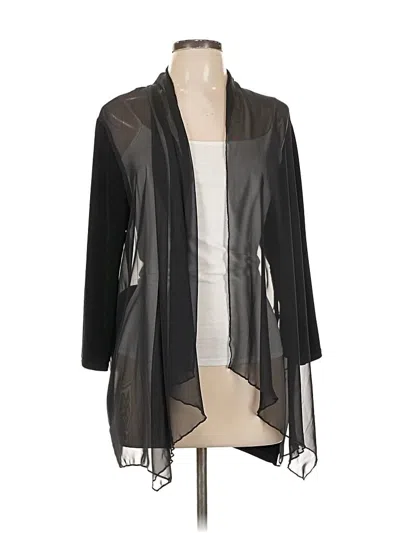 Pre-owned Travelers By Chico's Raincoat In Black