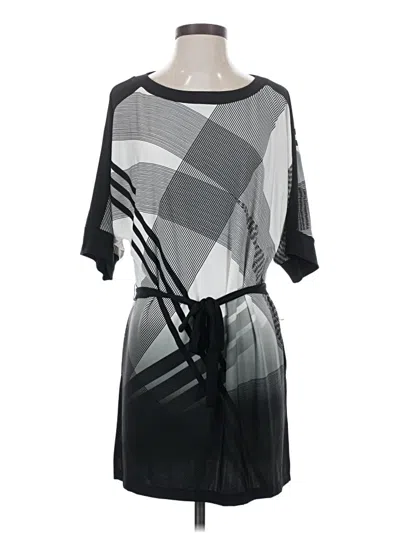 Pre-owned Travelers By Chico's Short Sleeve Blouse In Black
