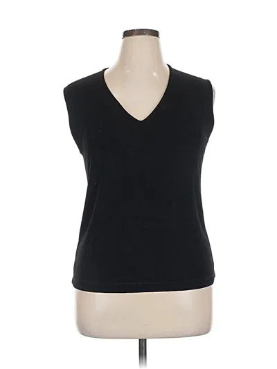 Pre-owned Travelers By Chico's Sleeveless T-shirt In Black