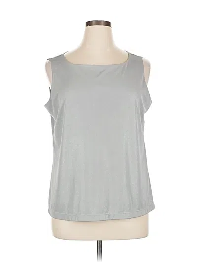 Pre-owned Travelers By Chico's Sleeveless T-shirt In Silver