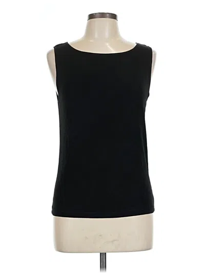 Pre-owned Travelers By Chico's Sleeveless Top Black Boatneck Tops