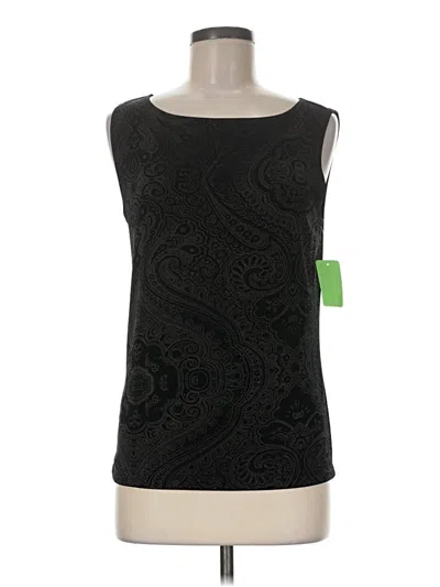 Pre-owned Travelers By Chico's Sleeveless Top Black Boatneck Tops