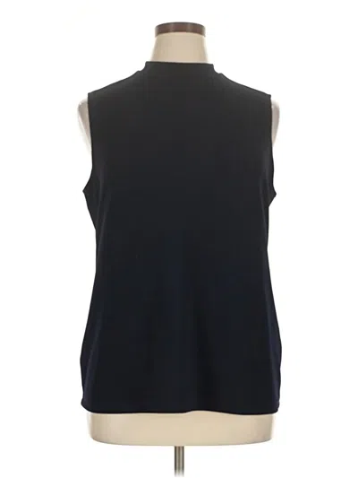 Pre-owned Travelers By Chico's Sleeveless Top Black High Neck Tops