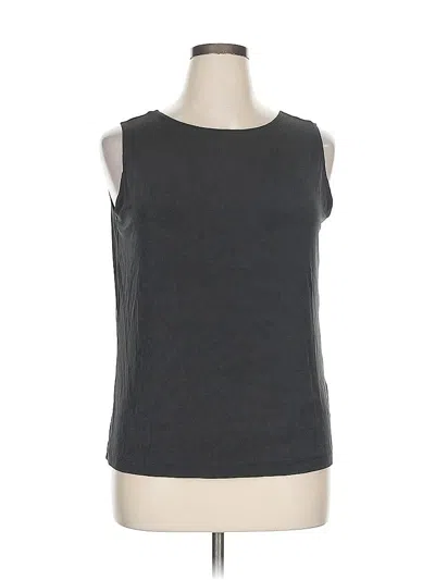Pre-owned Travelers By Chico's Sleeveless Top Gray Boatneck Tops