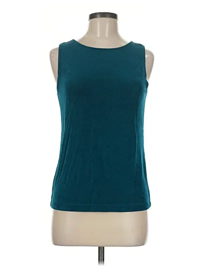 Pre-owned Travelers By Chico's Sleeveless Top Teal Boatneck Tops