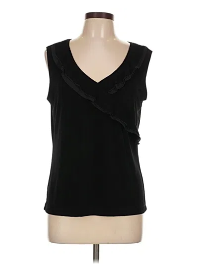 Pre-owned Travelers By Chico's Sleeveless T-shirt In Black