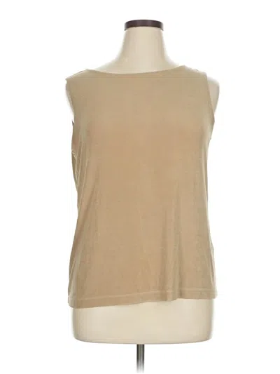 Pre-owned Travelers By Chico's Sleeveless T-shirt In Brown