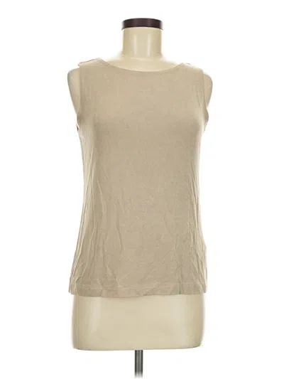 Pre-owned Travelers By Chico's Sleeveless T-shirt In Tan