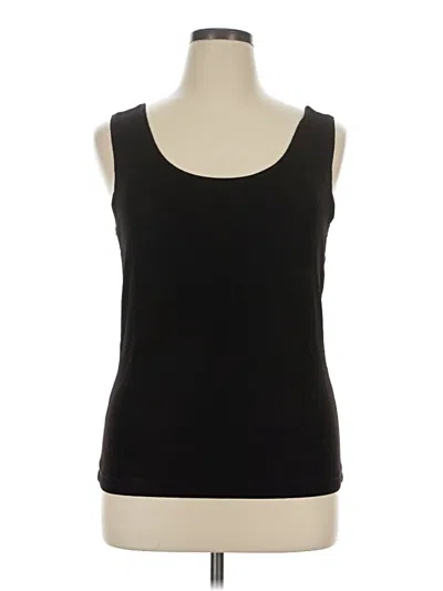 Pre-owned Travelers By Chico's Tank Top Black Square Neckline Tops