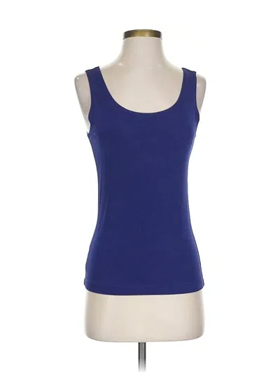 Pre-owned Travelers By Chico's Tank Top Blue Strapless Neckline Tops