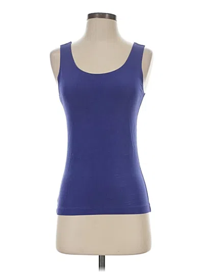 Pre-owned Travelers By Chico's Tank Top Blue Strapless Neckline Tops