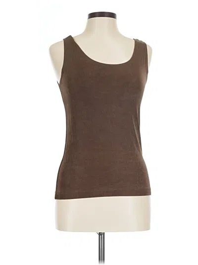 Pre-owned Travelers By Chico's Tank Top Brown Strapless Neckline Tops