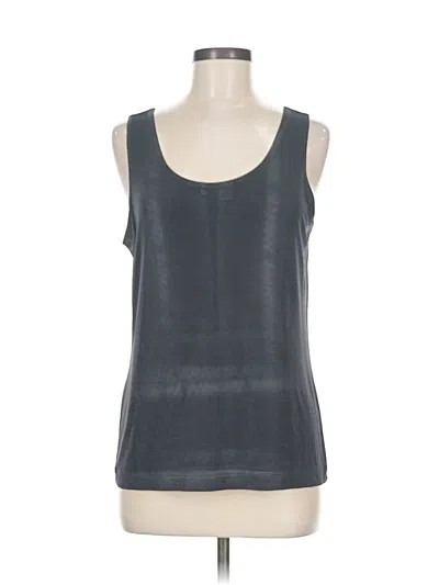 Pre-owned Travelers By Chico's Tank Top Gray Scoop Neck Tops