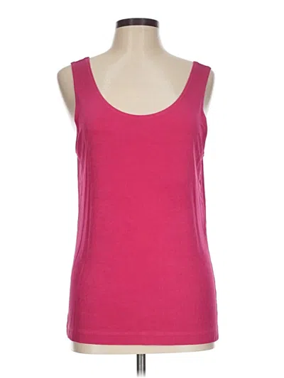 Pre-owned Travelers By Chico's Tank Top Pink Strapless Neckline Tops