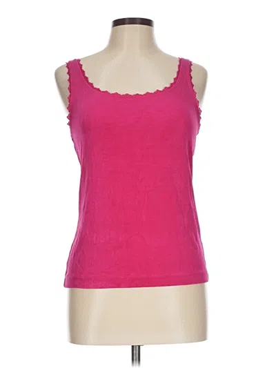 Pre-owned Travelers By Chico's Tank Top Pink Sweetheart Neckline Tops