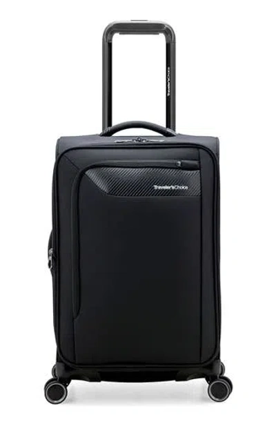 Traveler's Choice Travelers Choice Caymen 22-inch Spinner Carry-on With Usb Port In Black