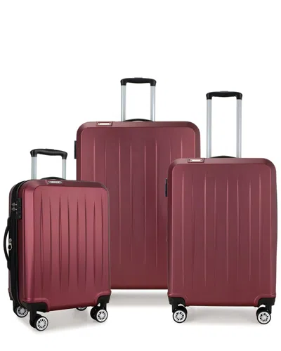 Traveler's Choice Elite Luggage Dori Expandable 3pc Luggage Set In Red