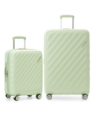Traveler's Choice Elm 2-pc. Carry-on Hardshell Expandable Spinner Luggage Set In Green