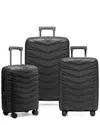 Traveler's Choice Happy Living Happy Living Expandable 3pc Luggage Set In Black
