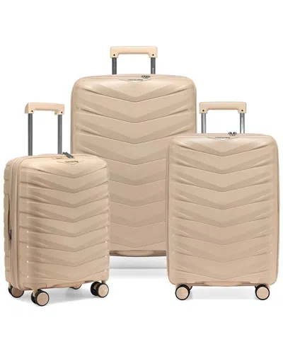 Traveler's Choice Happy Living Happy Living Expandable 3pc Luggage Set In Pink