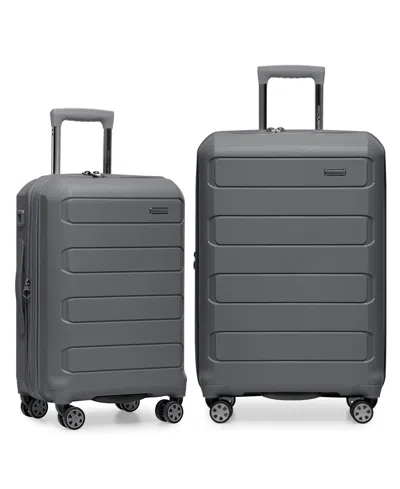 Traveler's Choice Pagosa 2-pc. Hardside Expandable Spinner Luggage Set In Gray