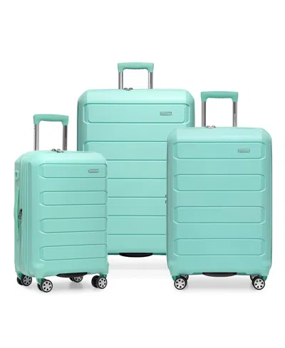 Traveler's Choice Pagosa 3-pc. Hardside Expandable Spinner Luggage Set In Green