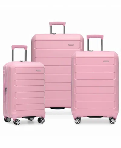 Traveler's Choice Pagosa 3-pc. Hardside Expandable Spinner Luggage Set In Pink