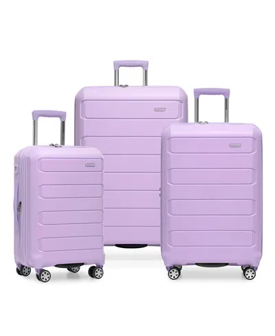 Traveler's Choice Pagosa 3-pc. Hardside Expandable Spinner Luggage Set In Purple