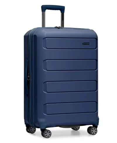 Traveler's Choice Pagosa Medium Checked Hardside Expandable Spinner Luggage In Blue