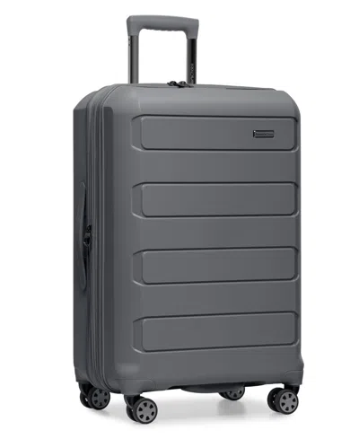 Traveler's Choice Pagosa Medium Checked Hardside Expandable Spinner Luggage In Gray