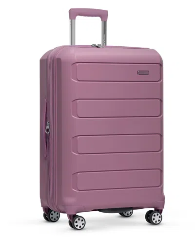 Traveler's Choice Pagosa Medium Checked Hardside Expandable Spinner Luggage In Purple