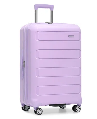 Traveler's Choice Pagosa Medium Checked Hardside Expandable Spinner Luggage In Purple