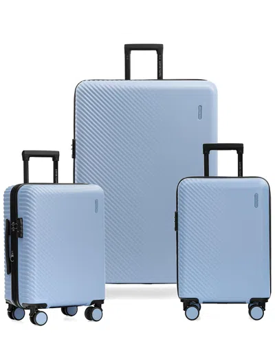 Traveler's Choice Travel Select Bridgetown Expandable 3pc Luggage Set In Blue